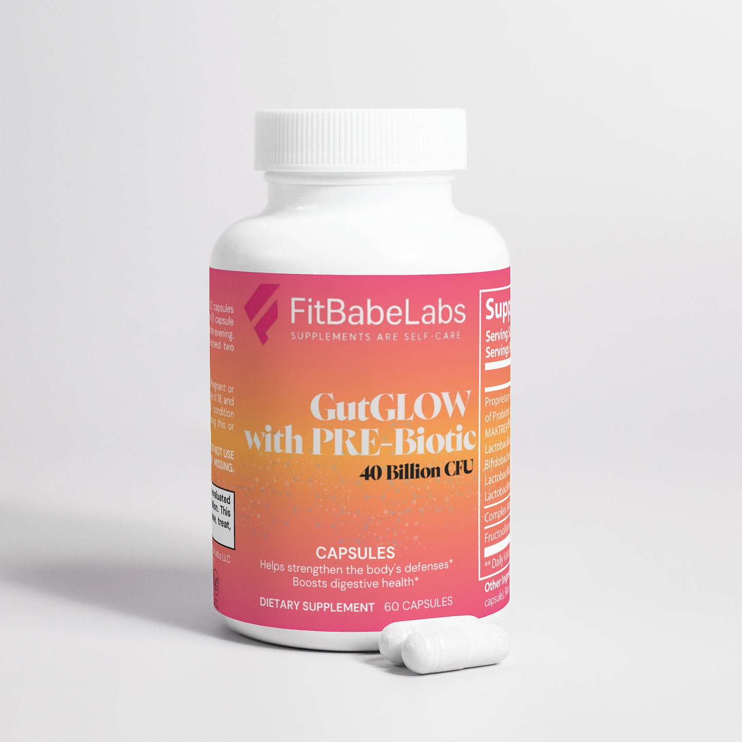 GutGLOW Probiotic 40 Billion with Prebiotics