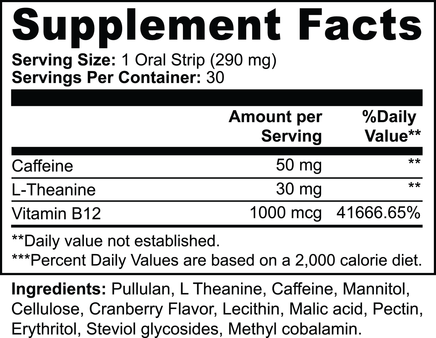 HypeHER Energy Strips (Cranberry Flavor)